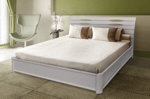 Ліжко двоспальне дерев'яне з підйомним механізмом Марія Мікс меблі, колір білий 160х200