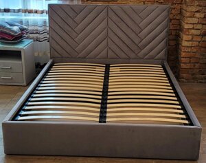 Двоспальне ліжко м'яке Вегас Gorodok, оббивка на вибір 160х200 з підйомним механізмом