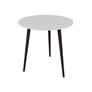 Круглий стіл нерозкладний Neman СЕТ-3, колір білий / венге