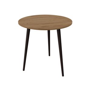 Круглий стіл нерозкладний Neman СЕТ-3, колір дуб крафт золотий / венге