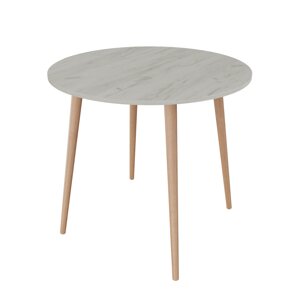 Круглий стіл нерозкладний Neman СЕТ-4, колір Дуб крафт білий /вільха
