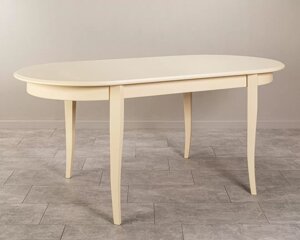 Кухонний стіл Модена розкладний Askalon з масиву дерева, колір білий / бежевий