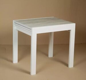Кухонний стіл трансформер Слайдер дерево + ДСП Fusion Furniture, колір білий / Аляска