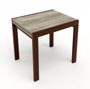 Кухонний стіл-трансформер Слайдер дерево + ДСП Fusion Furniture, колір горіх/Дракар 100(200)х82х76