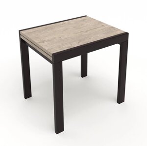 Кухонний стіл трансформер Слайдер дерево + ДСП fn, колір Венге/Дуб шервуд 100(200)х82х76