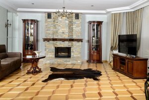 Меблі для вітальні в класичному стилі з масиву дерева Платина РКБ-Меблі колір на вибір