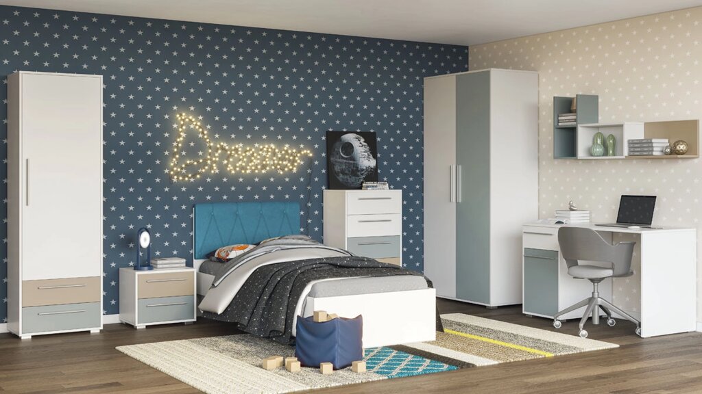 Меблі для дитячої спальні  Твіст  Світ меблів,  колір білий/ сірий від компанії Інтернет каталог меблів - Меблі Всім - фото 1