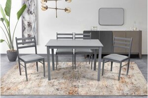 Обідній комплект стіл та стільці Джерсі Мікс меблі, колір сірий
