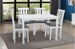 Обідній комплект стіл та стільці Юджин Мікс меблі, колір білий