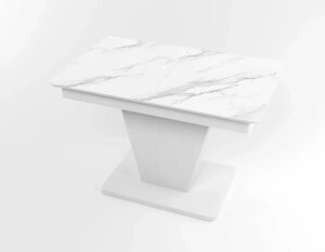 Обідній стіл розкладний в сучасному стилі Slide Джем білий, white /03
