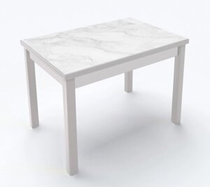 Стіл для кухні розкладний Марсель зі склом Fusion Furniture , колір білий / скло УФ 15 265 110(35+35)х75х77