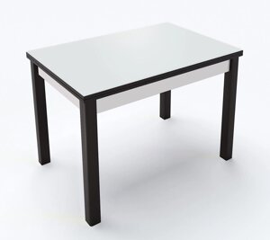 Стіл для кухні розкладний Марсель зі склом Fusion Furniture , колір венге / скло біле 110(35+35)х75х77
