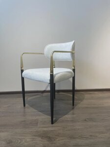 Обідній стілець KORFU CREM B01 GOLD Tes Mobili, колір   крем/золото, сирена чорна