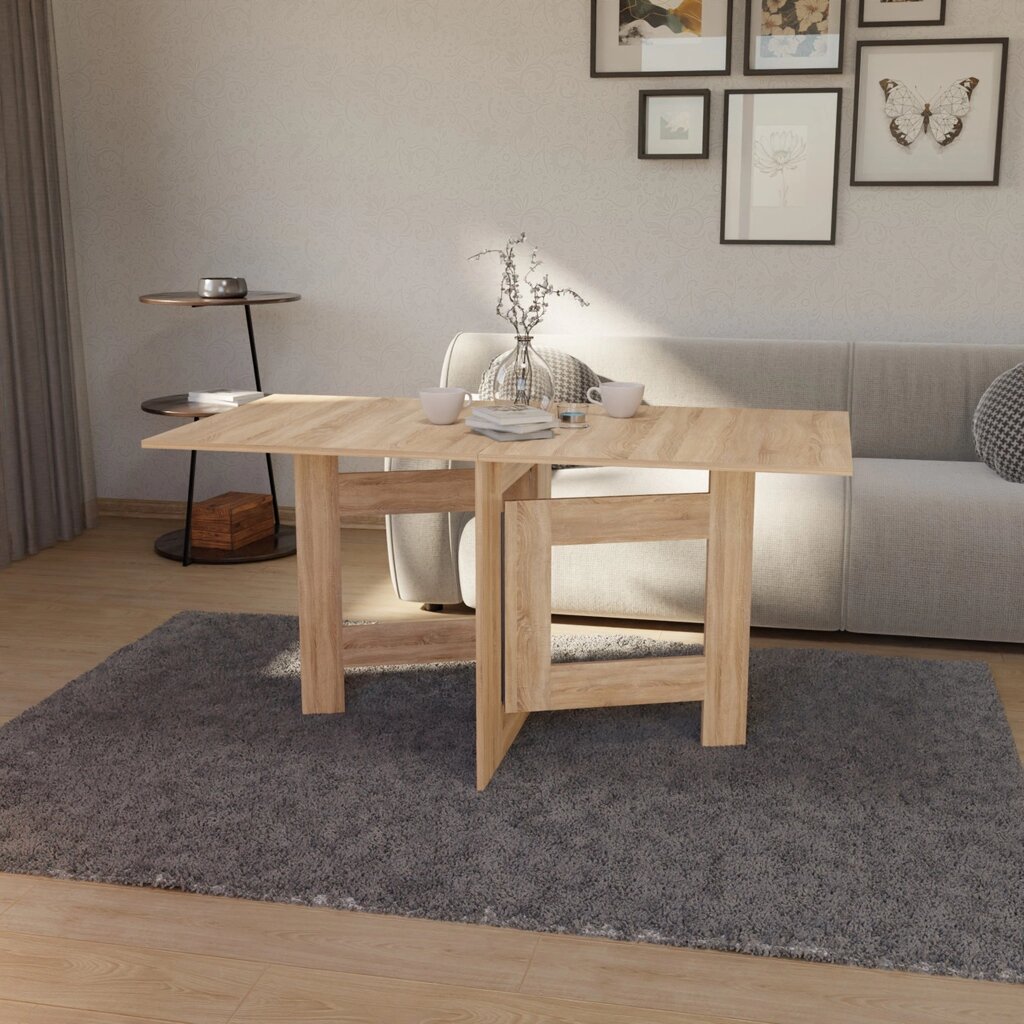 Обідній розкладний стіл для кухні СЛІМ Лайт Neman, колір дуб сонома від компанії Інтернет каталог меблів - Меблі Всім - фото 1