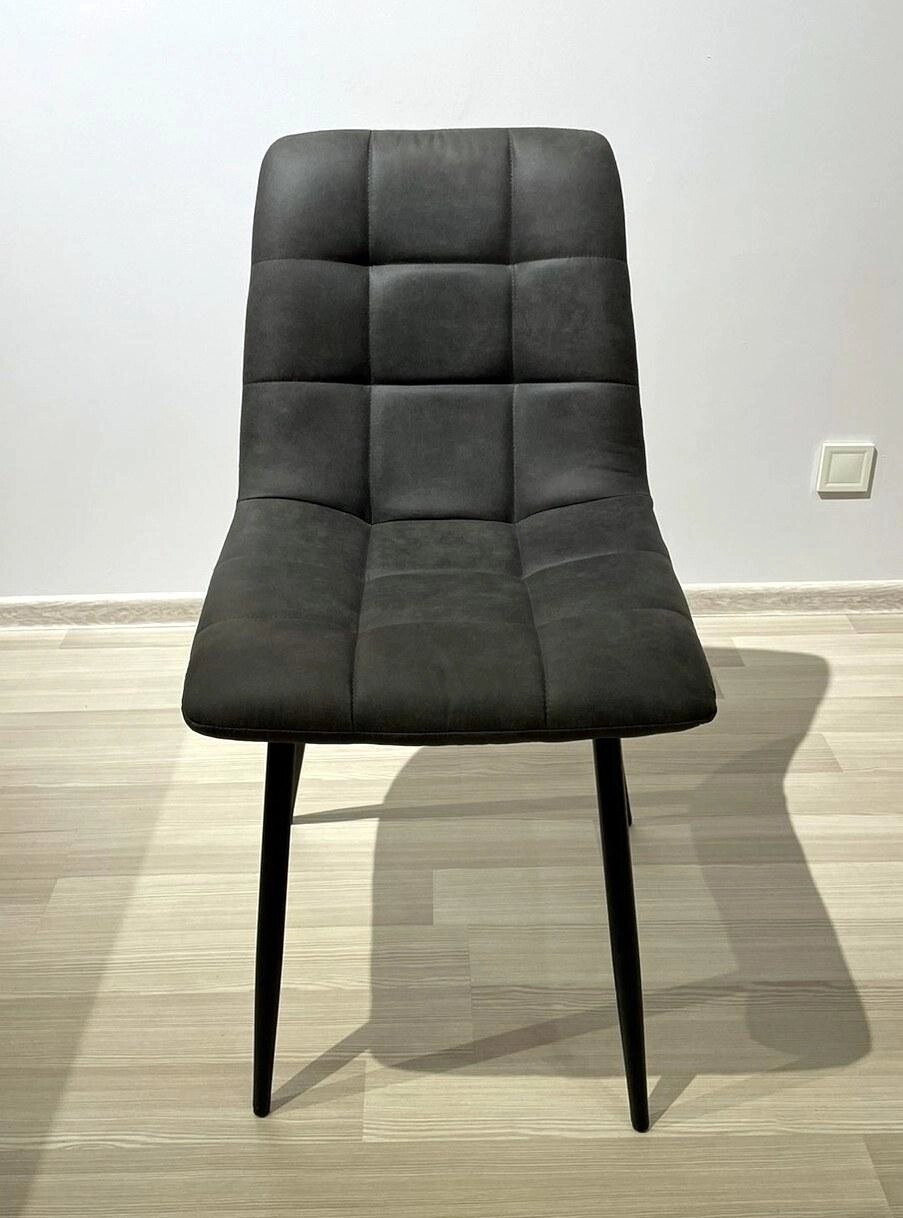 Обідній стілець RIA Tes Mobili, колір Dark Pu/ніжки чорні від компанії Інтернет каталог меблів - Меблі Всім - фото 1