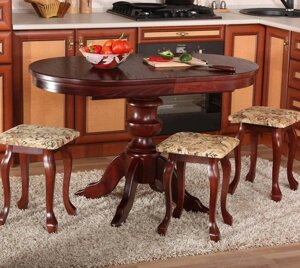 Овальний розкладний стіл на кухню в класичному стилі Рондо РКБ-Мебель, колір на вибір 1200