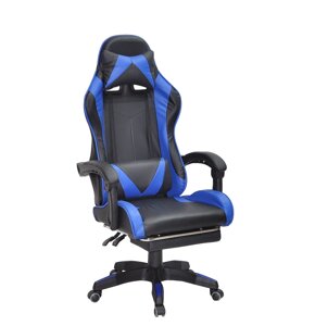 Геймерське крісло 112+ F Onder Mebli екошкіра, чорний/ синій