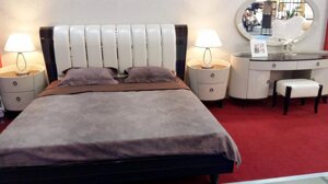 Спальня глянцева в сучасному стилі PALERMO (Палермо) Sof, колір махонь + світлий горіх
