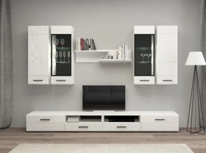 Меблі для вітальні в сучасному стилі Bianco Accord, колір білий глянець