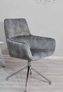 Крісло м'яке з функцією обертання Toronto (Торонто) C2524V Evrodim, колір сірий