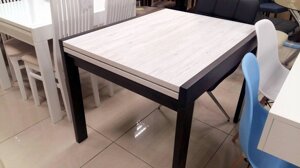 Кухонний стіл трансформер Слайдер дерево + ДСП Fusion Furniture, колір ніг венге/ стільниця Аляска