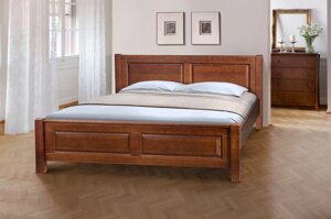 Ліжко двоспальне з масиву вільхи Ланіта Мікс меблі, колір на вибір