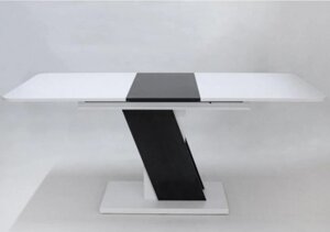 Стіл обідній Карло Fusion Furniture, колір білий + угольний камінь