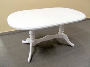 Стіл овальний розкладний на двох ніжках Даніель Fusion Furniture, колір білий