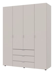 Розпашна шафа для одягу Гелар Doros колір Кашемір 4 двері ДСП 155х49,5х203,4 (807377634)