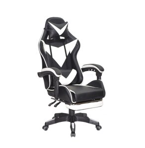 Геймерське крісло 114+ F Onder Mebli екошкіра, чорний/білий