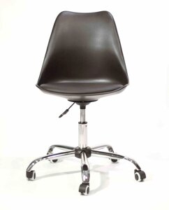 Офісний пластиковий стілець на коліщатках Milan Office, чорний 04