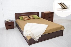 Ліжко двоспальне дерев'яне з підйомним механізмом Софія Мікс меблі, колір на вибір