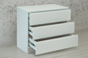 Комод дерев'яний на три ящики для вітальні / передпокою / коридору /спальні Техас Мікс меблі , колір білий