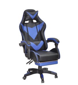 Геймерське крісло 114+ F Onder Mebli екошкіра, чорний/синій