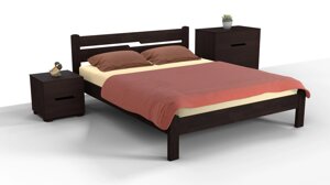 Ліжко двоспальне дерев'яне без узніжжя Айріс Мікс меблі, колір венге