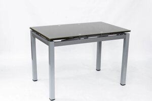Стіл обідній зі скляною стільницею і металевими ніжками Венді XS-1025, Мікс меблі, колір кавовий