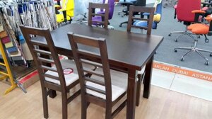 Стіл обідній прямокутний біотерм 140 Fusion Furniture, колір горіх, венге