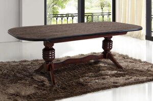 Великий обідній стіл для кухні і вітальні в класичному стилі Гетьман Мікс меблі, колір горіх