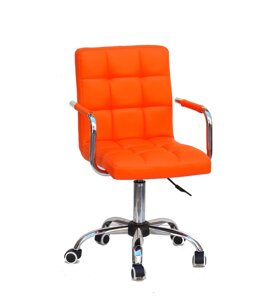 Крісло офісне на колесах AUGUSTO-ARM CH-OFFICE еко шкіра , помаранчевий 1012