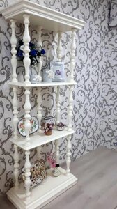 Стелаж дерев'яний різьблений в класичному стилі Прованс ПР13 РКБ-Меблі, колір на вибір