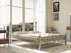 Металеве ліжко на дерев'яних ніжках Жозефіна Метал-дизайн, колір ви вибір