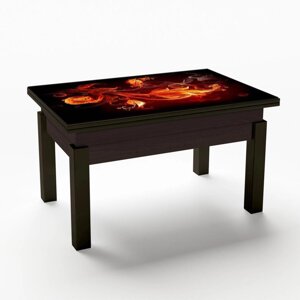 Стіл трансформер Флай венге зі склом Fusion Furniture