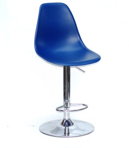 Стілець із пластику барний поворотний на одній ніжці Nik Bar CH-Base Onder Mebli, синій 54