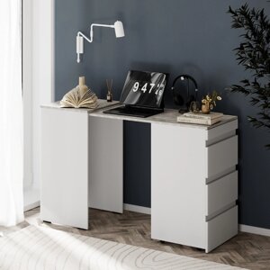 Комод трансформер Fusion Furniture, колір білий / дуб аппалачі
