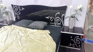 Спальня в сучасному стилі Богема Миромарк, колір чорний глянець
