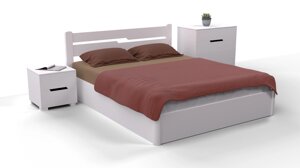 Ліжко двоспальне дерев'яне Айріс з підйомною рамою Мікс меблі, колір білий