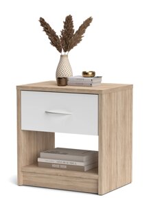 Тумба приліжкова Naka Pepe NP1 Accord, колір Дуб сонома / Білий
