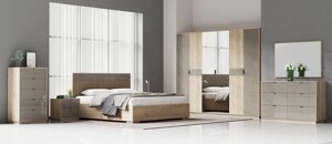Спальня в сучасному стилі Грейс Світ меблів, колір дуб королівський \ капучіно