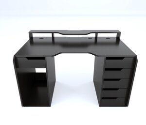 Геймерський ігровий стіл ZEUSTMLEGION-2, колір чорний