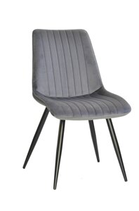 Стілець на металевих ніжках для дому / офісу в сучасному стилі TEO оксамит, колір сірий OR- 852